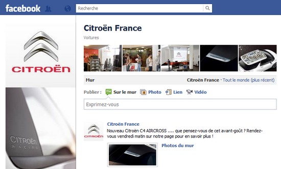 page facebook citroen page facebook citroen Citroën C4 Aircross : Teaser sur Facebook!