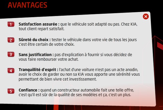 avantages kia avantages kia Kia frappe fort : Satisfait... ou remboursé!