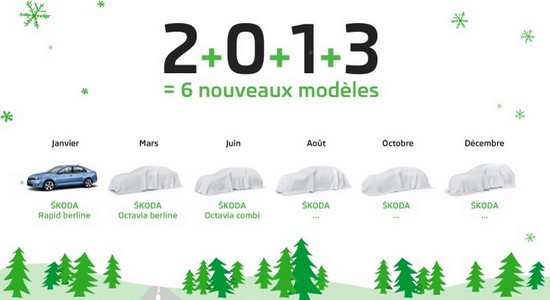 skoda 2013 skoda 2013 2+0+1+3 = laddition teaser de Skoda sur Facebook!